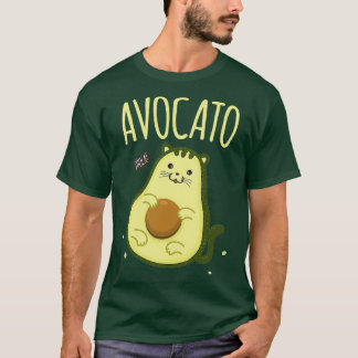 Camiseta Cute Avocato Avocado Cat Kawaii