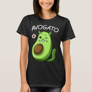 Camiseta Cute Avogato Teens  Graphic Avocado Cat Womens Men