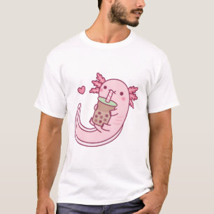 Camiseta Cute Axolotl ama chá