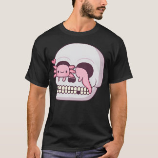 Camiseta Cute Axolotl In Skull