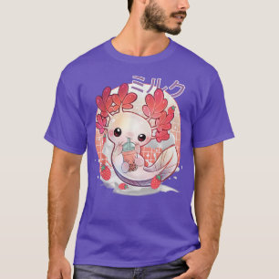 Camiseta Cute Axolotl Lover Bobalotl Boba Kawaii Anima Japa
