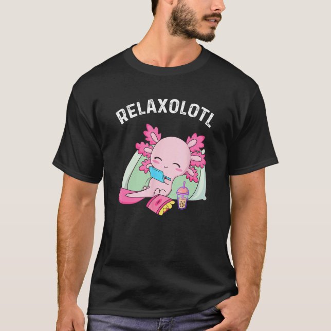 Camiseta Cute Axolotl  Mexican Salamander Relaxolotl 3 (Frente)