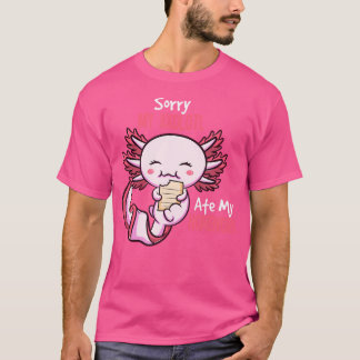 Camiseta Cute Axolotl Mexicano Andando Peixes Anfíbios Sala