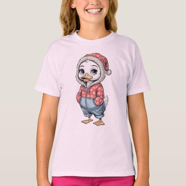 Camiseta Cute Baby Duck Flaurou macacão Jean para Crianças (Frente)