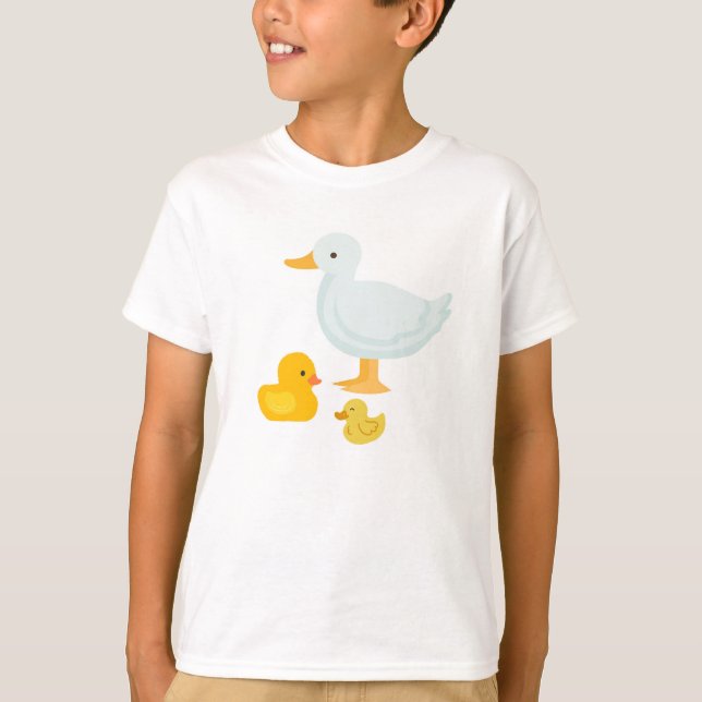 Camiseta Cute Baby Duck Mascot Design (Frente)