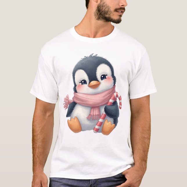 Camiseta Cute Baby Penguin – Adorable Winter Snow Christmas (Frente)