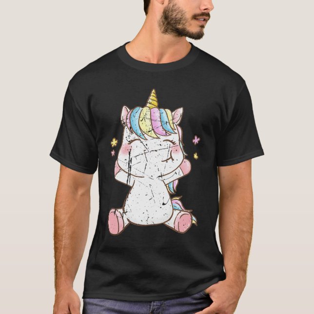 Camiseta Cute Baby Unicorn Unicorns Magical Creature Fans (Frente)