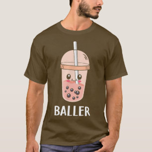 Camiseta Cute Baller Boba Tea Bubble Tea Anime Kawaii Neko 