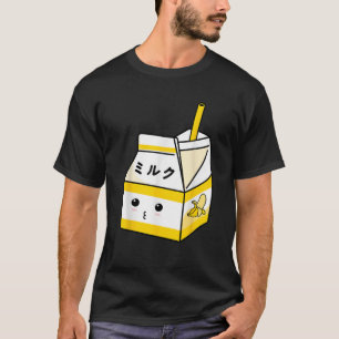 Camiseta Cute Banana Milk Shake Kawaii Japonês Anime Fan G