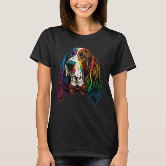 Camiseta Cute Basset Hound Dog on Basset Hound  1 (Frente)