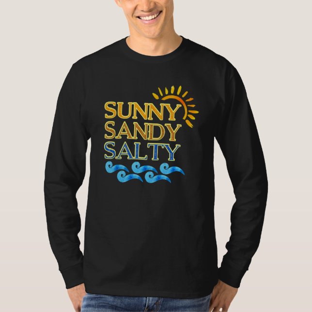 Camiseta Cute Beach Sunny Sandy Salty (Frente)