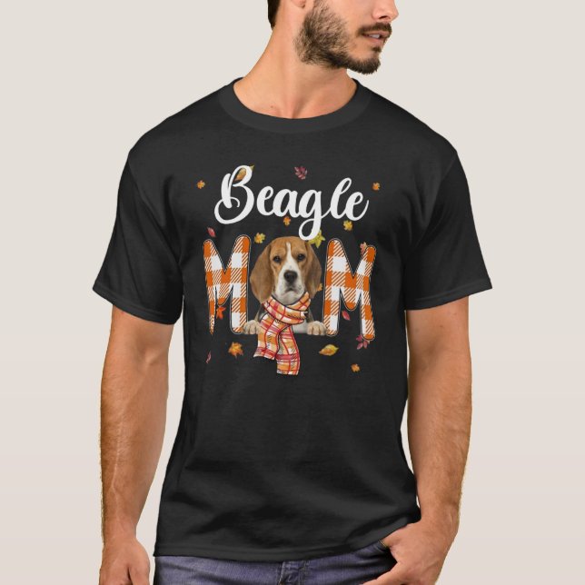 Camiseta Cute Beagle Mom Fall Maple Dog Mom - Maple Mom_1 (Frente)