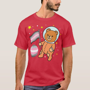Camiseta Cute Bear Astronaut Demigirl Pride Premium