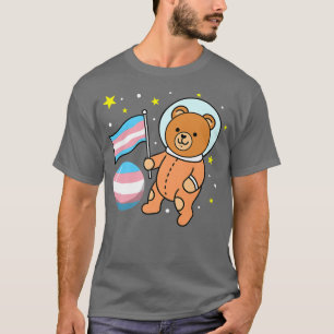 Camiseta Cute Bear Astronaut Trans Pride