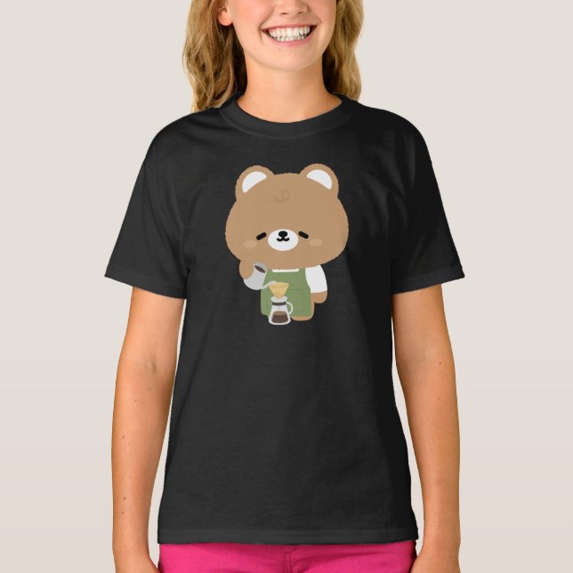 Camiseta Cute Bear Barista (Frente)