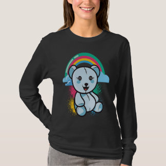 Camiseta Cute bear colourful rainbow teddy bear cuddly bear