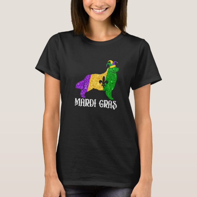 Camiseta Cute Bernese Mountain Dog Lover Mardi Gras Party J (Frente)