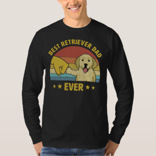 Camiseta Cute Best Golden Retriever Dad Ever Vintage Puppy