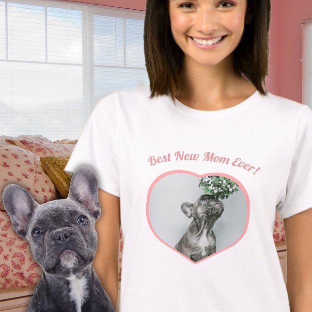 Camiseta Cute Best New Mother Baby Photo Baby Girl  Heart (Criador carregado)