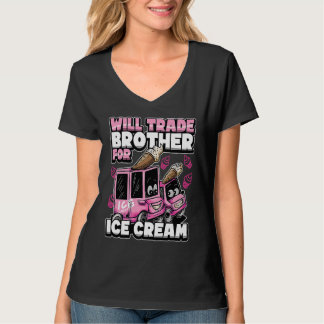 Camiseta Cute Big Sister Ice Cream Truck  Quote Matching