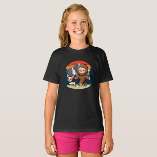 Camiseta Cute Bigfoot Walking Chihuahua