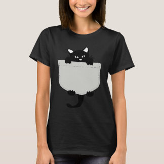 Camiseta Cute Black cat You are my Meow Cat In Pocket Cute