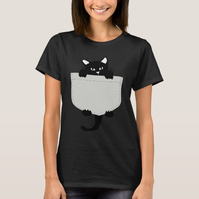 Camiseta Cute Black cat You are my Meow Cat In Pocket Cute  (Frente)