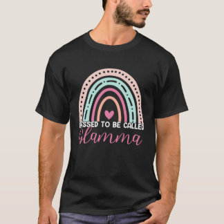 Camiseta Cute Blessed To Be Called Glamma Rainbow Mom Grand