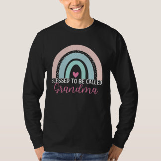 Camiseta Cute Blessed To Be Called Grandma Boho Rainbow Mom