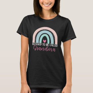 Camiseta Cute Blessed To Be Called Grandma Boho Rainbow Mom