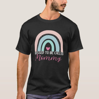 Camiseta Cute Blessed To Be Called Mommy Boho Rainbow Mom G