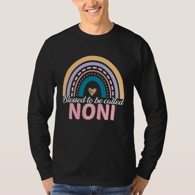 Camiseta Cute Blessed To Be Called Noni Rainbow Mother s Da (Frente)
