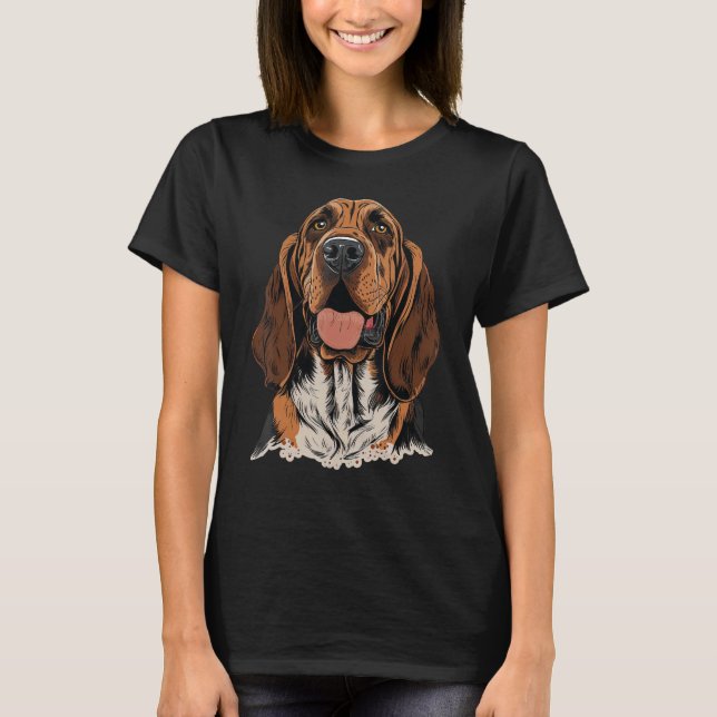 Camiseta Cute Bloodhound Dog on Bloodhound  1 (Frente)