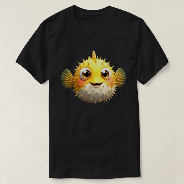 Camiseta Cute Blowfish Easy Halloween Puffer Fish  (Frente do Design)