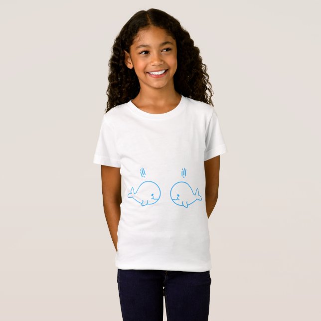 Camiseta Cute Blue Dolphin (Frente Completa)