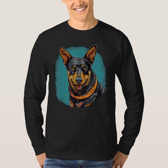 Camiseta Cute Blue Heeler Dog on Australian Cattle Dog  2 (Frente)