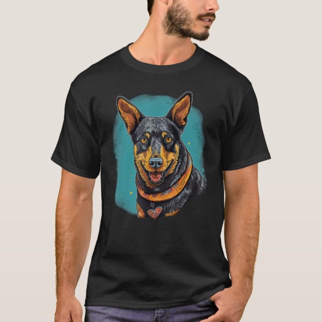 Camiseta Cute Blue Heeler Dog on Australian Cattle Dog  2 (Frente)