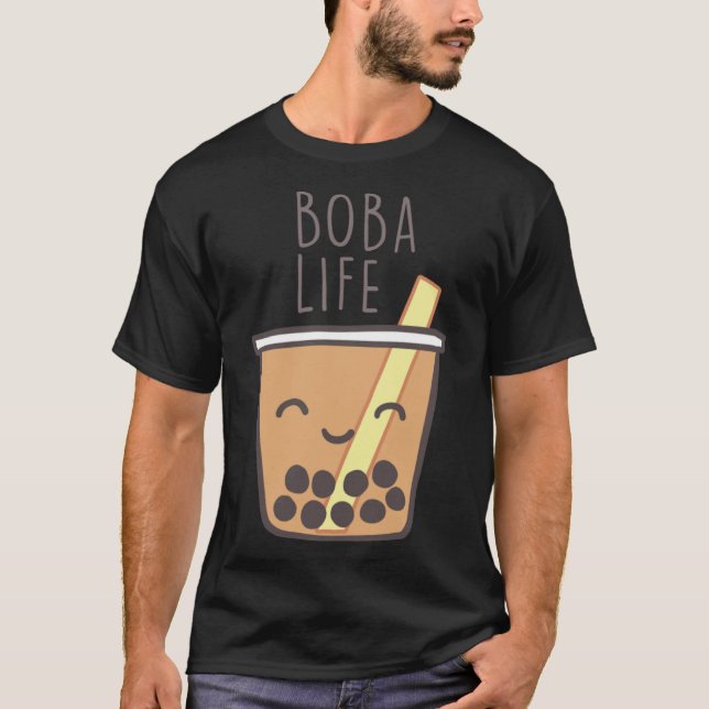 Camiseta Cute Boba Pearl Tapioca Milk Tea Life (Frente)