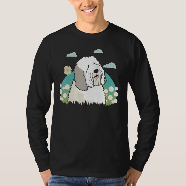 Camiseta Cute Bobtail Dog on Old English Sheepdog  2 (Frente)