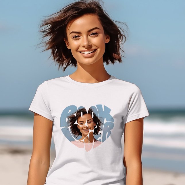 Camiseta Cute Book Lover Custom Photo T-Shirt (Criador carregado)