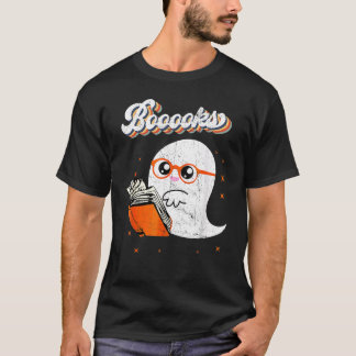 Camiseta Cute Booooks Ghost Read More Books Funny Teacher H