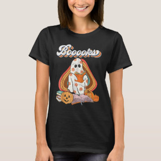 Camiseta Cute Booooks Ghost Read More Books Funny Teacher H
