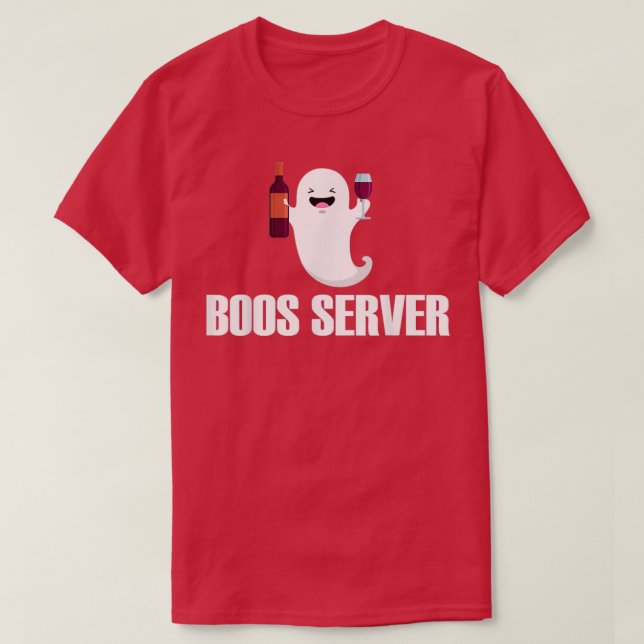 Camiseta Cute Boos Server Bartender Waitress Halloween (Frente do Design)