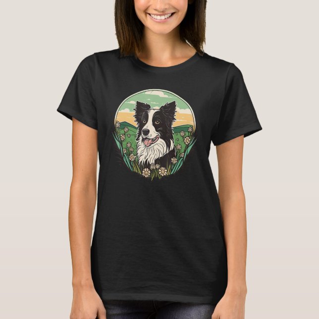 Camiseta Cute Border Collie Dog on Border Collie  1 (Frente)
