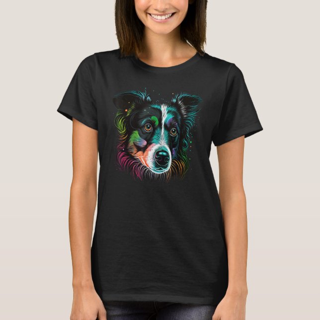 Camiseta Cute Border Collie Dog on Border Collie Lover_1 (Frente)