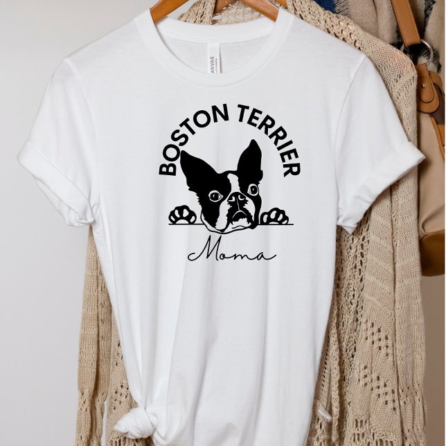 Camiseta Cute Boston Terrier Mãe Cachorro T-Shirt (Criador carregado)
