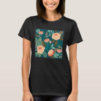 Camiseta Cute Botanical Roses Illustration Gorgeous Flower 
