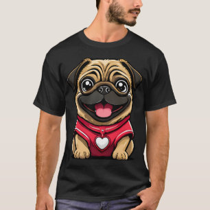 Camiseta Cute Boxer de São Valentim "Eu Woof Você" - Feliz