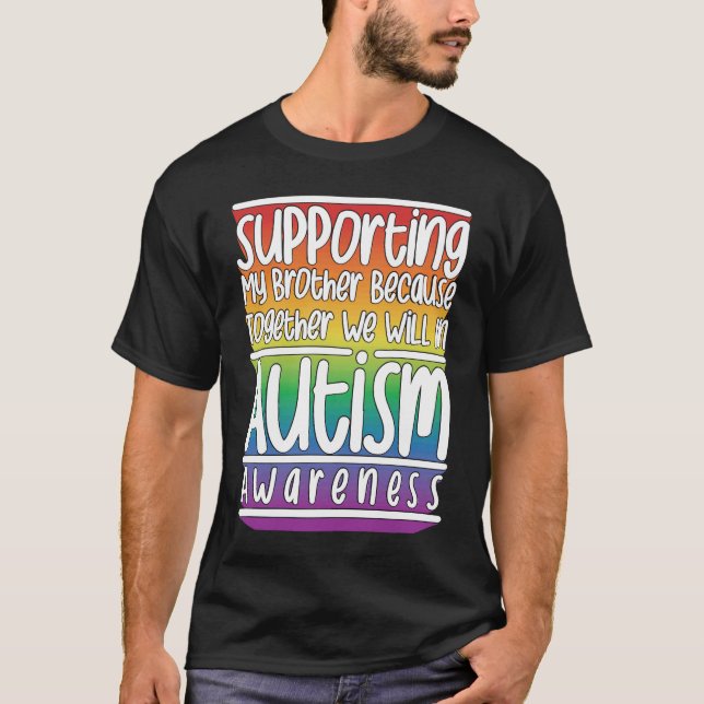 Camiseta Cute Brother Autism Awareness For Autism Support (Frente)