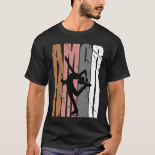 Camiseta Cute Brown Amor Ice Skating Motivational Girls Tee
